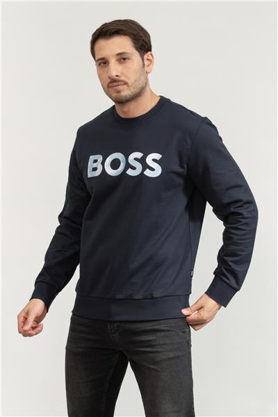 Boss Erkek Bisiklet Yaka Sweatshirt