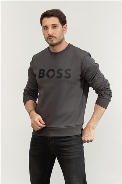 Boss Erkek Bisiklet Yaka Sweatshirt