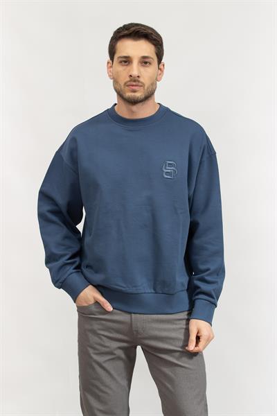 Boss Erkek Bisiklet Yaka Sweatshirt