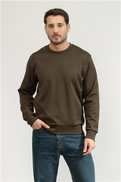 Boss Erkek Bisiklet Yaka Sweatshirt