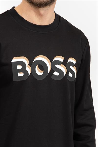 Boss Erkek Bisiklet Yaka Sweatshirt