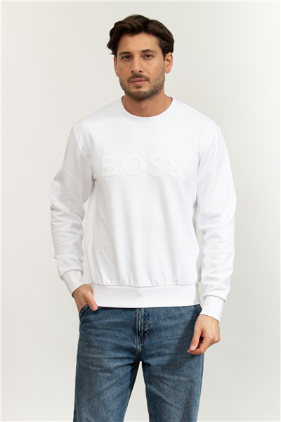 Boss Erkek Bisiklet Yaka Sweatshirt
