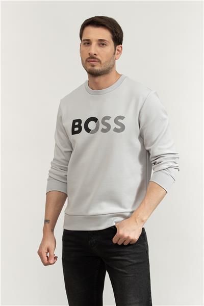 Boss Erkek Bisiklet Yaka Sweatshirt