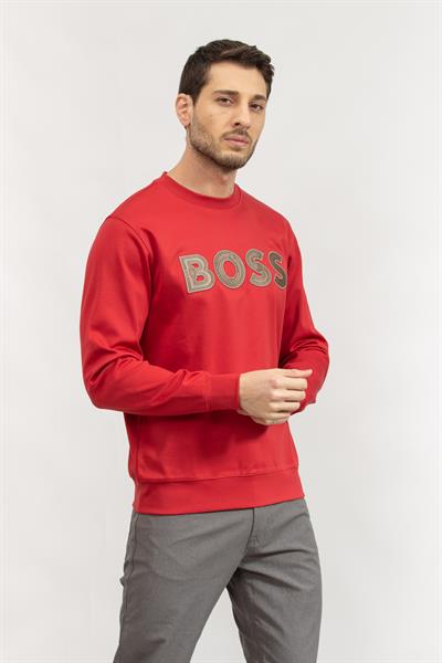 Boss Erkek Bisiklet Yaka Sweatshirt