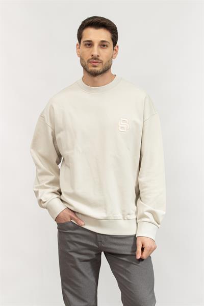 Boss Erkek Bisiklet Yaka Sweatshirt