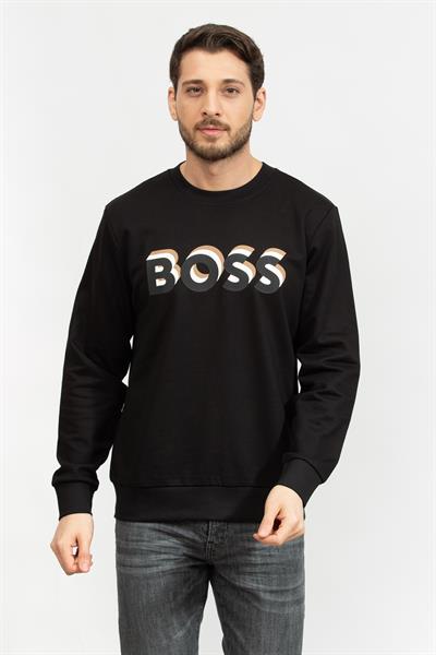 Boss Erkek Bisiklet Yaka Sweatshirt