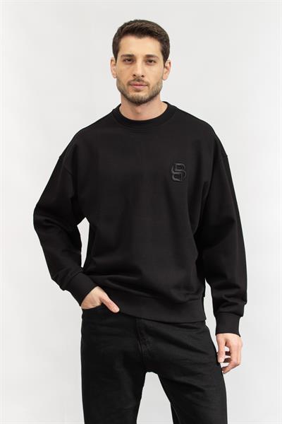Boss Erkek Bisiklet Yaka Sweatshirt