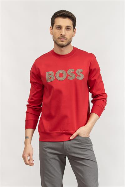 Boss Erkek Bisiklet Yaka Sweatshirt
