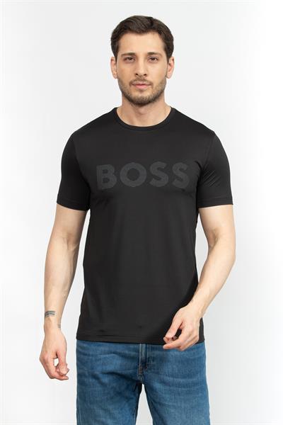 Boss Erkek Bisiklet Yaka T-Shirt Siyah