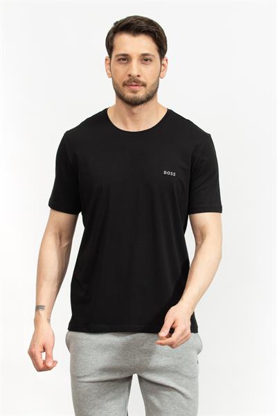Boss Erkek Bisiklet Yaka T-Shirt Siyah