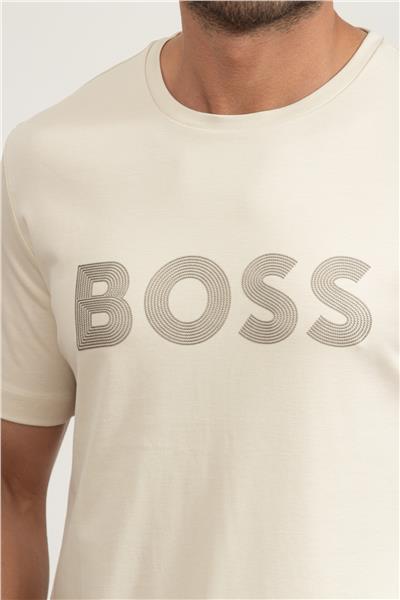 Boss Tee Logo Future Erkek Bisiklet Yaka T-Shirt