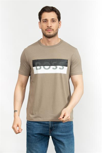 Boss Erkek Bisiklet Yaka T-Shirt Yeşil