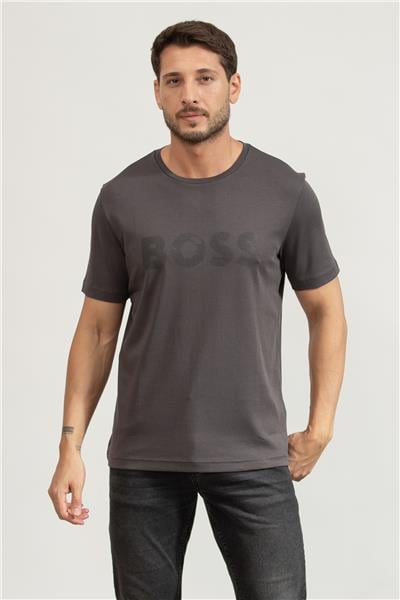 Boss Tee Logo Future Erkek Bisiklet Yaka T-Shirt