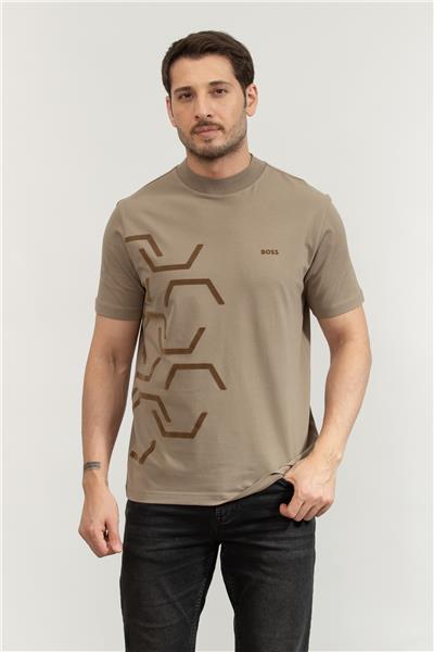 Boss Erkek Bisiklet Yaka T-Shirt Yeşil