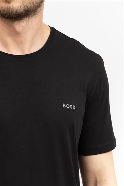 Boss Erkek Bisiklet Yaka T-Shirt Siyah