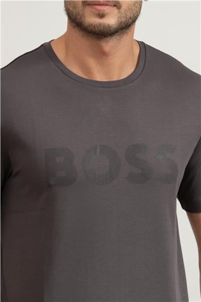 Boss Tee Logo Future Erkek Bisiklet Yaka T-Shirt