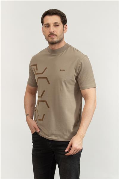 Boss Erkek Bisiklet Yaka T-Shirt Yeşil