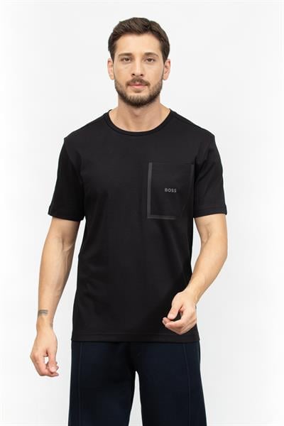 Boss Erkek Bisiklet Yaka T-Shirt Siyah