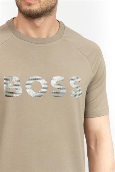 Boss Erkek Bisiklet Yaka T-Shirt Yeşil