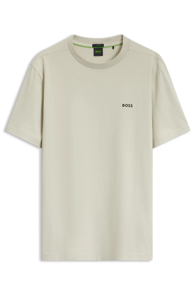 Boss Erkek Bisiklet Yaka T-Shirt Bej