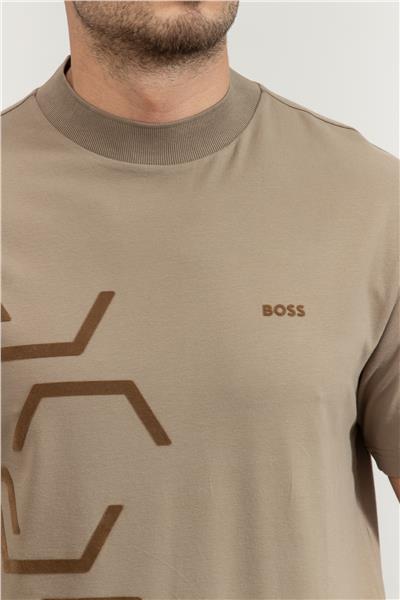 Boss Erkek Bisiklet Yaka T-Shirt Yeşil