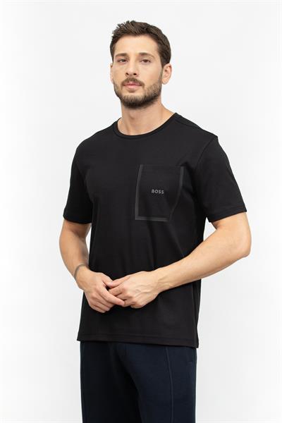 Boss Erkek Bisiklet Yaka T-Shirt Siyah