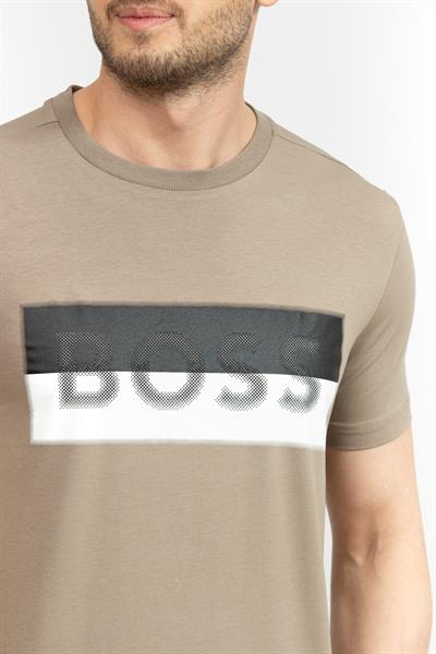 Boss Erkek Bisiklet Yaka T-Shirt Yeşil