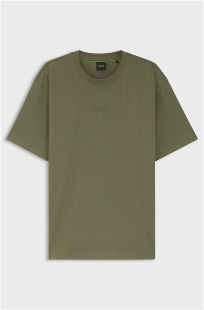 Boss Erkek Bisiklet Yaka T-Shirt Kahverengi