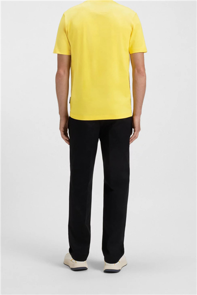 Boss Erkek Bisiklet Yaka T-Shirt Sarı