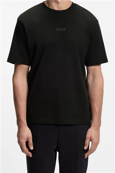 Boss Erkek Bisiklet Yaka T-Shirt Siyah