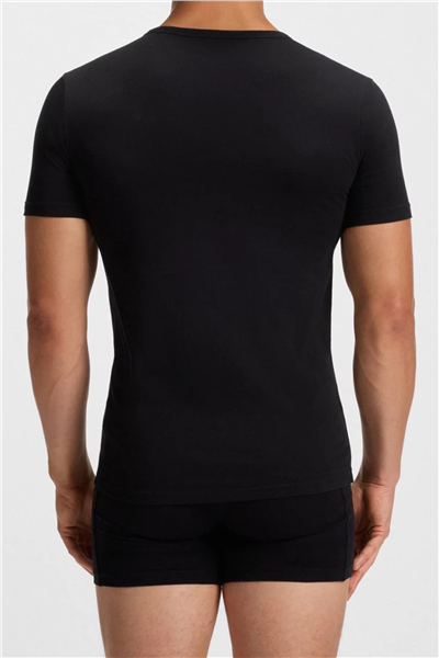 Boss Erkek Bisiklet Yaka T-Shirt Siyah