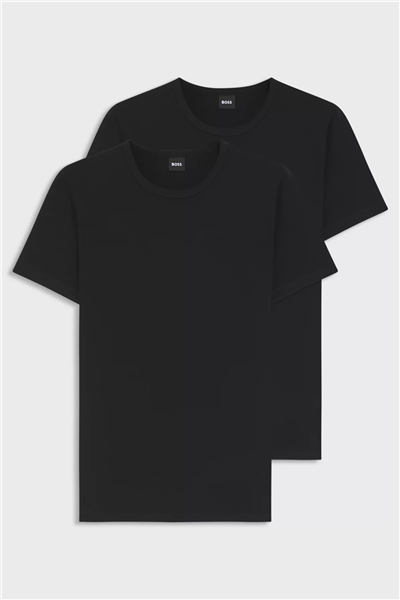 Boss Erkek Bisiklet Yaka T-Shirt Siyah
