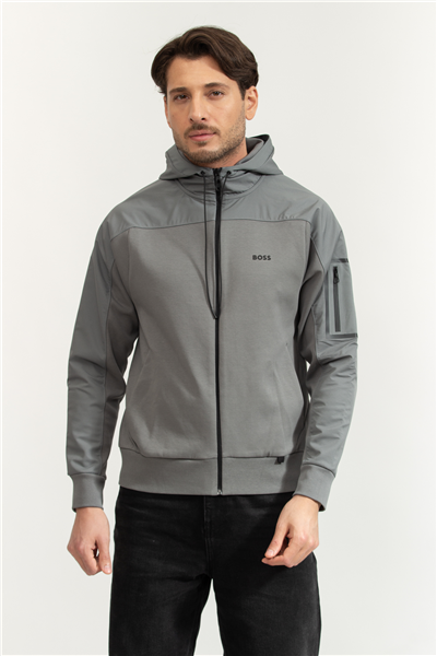 Boss Erkek Fermuarlı Sweatshirt