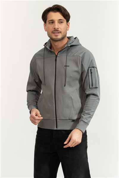 Boss Erkek Fermuarlı Sweatshirt