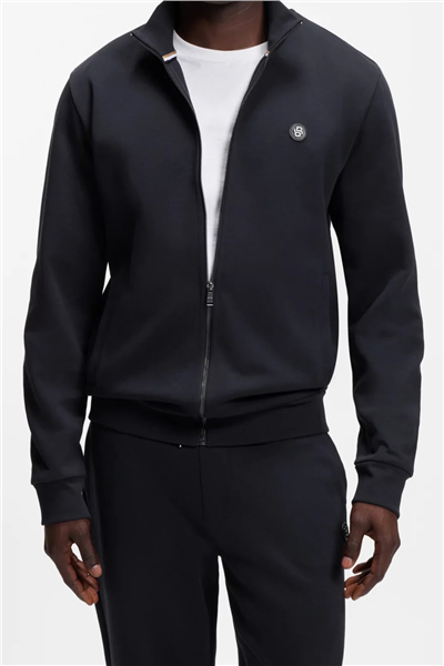 Boss Erkek Fermuarlı Sweatshirt Mavi