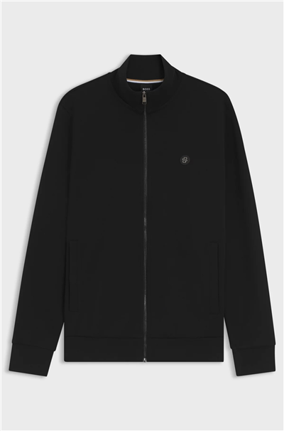 Boss Erkek Fermuarlı Sweatshirt Siyah