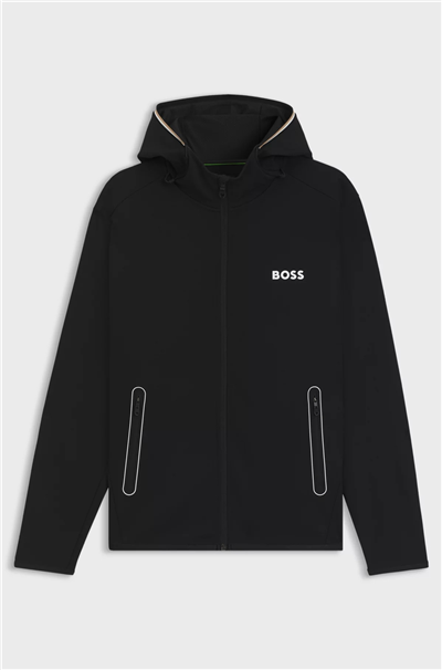 Boss Erkek Fermuarlı Sweatshirt Siyah