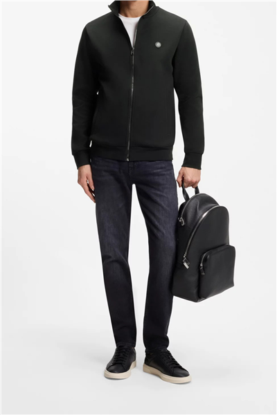 Boss Erkek Fermuarlı Sweatshirt Siyah