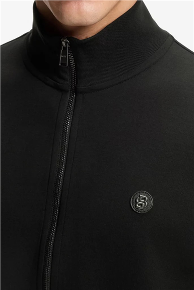Boss Erkek Fermuarlı Sweatshirt Siyah