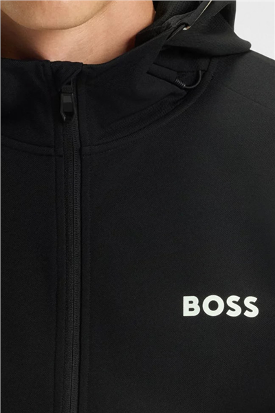 Boss Erkek Fermuarlı Sweatshirt Siyah