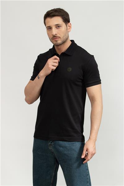 Boss Erkek Polo Yaka T-Shirt Siyah