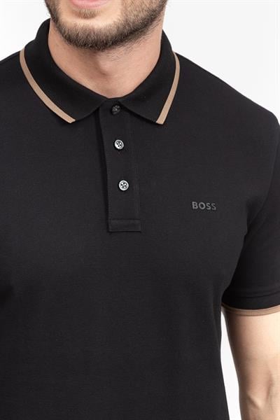 Boss Erkek Polo Yaka T-Shirt Siyah