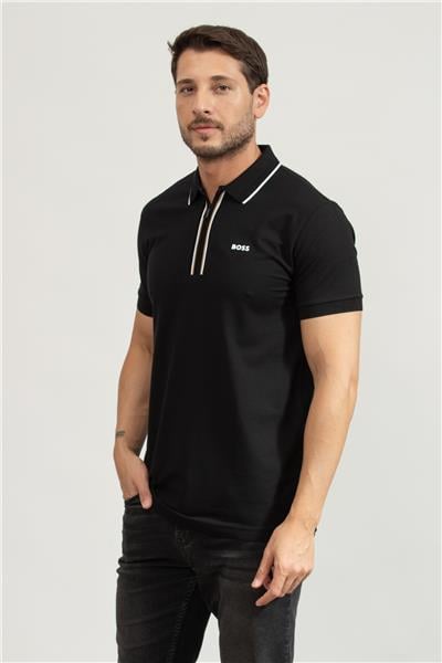 BOSS Philix GOC Erkek Polo Yaka T-Shirt Siyah