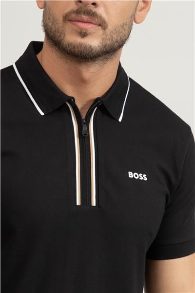 BOSS Philix GOC Erkek Polo Yaka T-Shirt Siyah