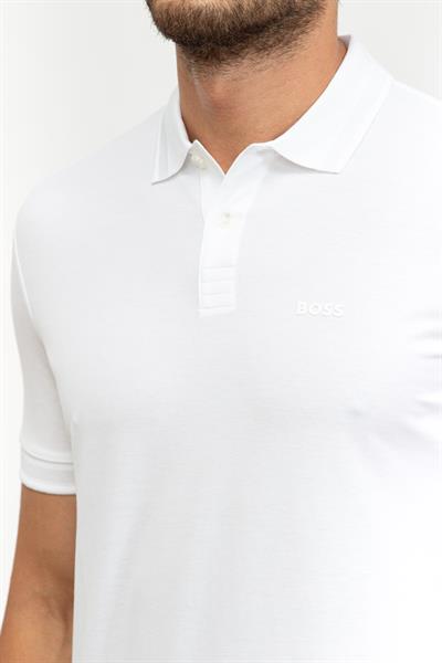 Boss Erkek Polo Yaka T-Shirt Beyaz
