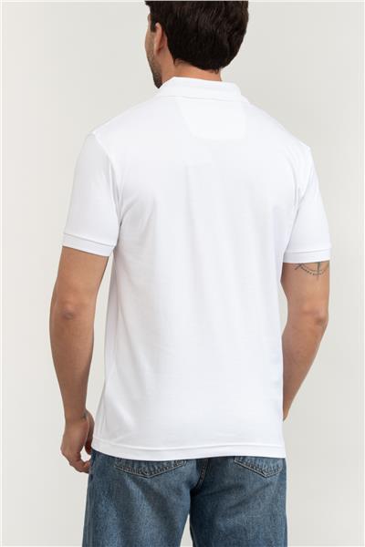 Boss Erkek Polo Yaka T-Shirt Beyaz