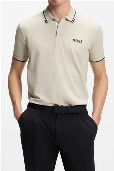 Boss Erkek Polo Yaka T-Shirt Bej
