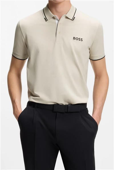 Boss Erkek Polo Yaka T-Shirt Bej