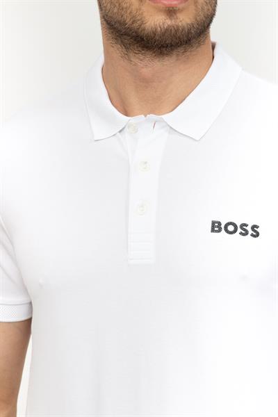 Boss Erkek Polo Yaka T-Shirt Beyaz