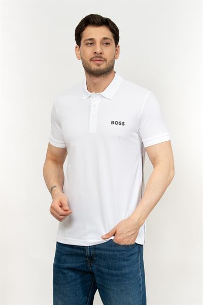 Boss Erkek Polo Yaka T-Shirt Beyaz